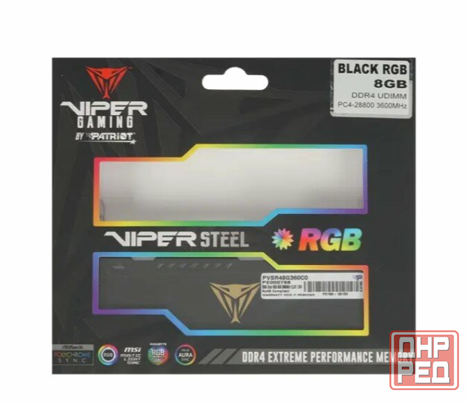 Модуль памяти Patriot Viper Steel Rgb Dimm 8gb Pc28800 Ddr4 Pvsr48g360c0 (арт-2377) Донецк - изображение 4