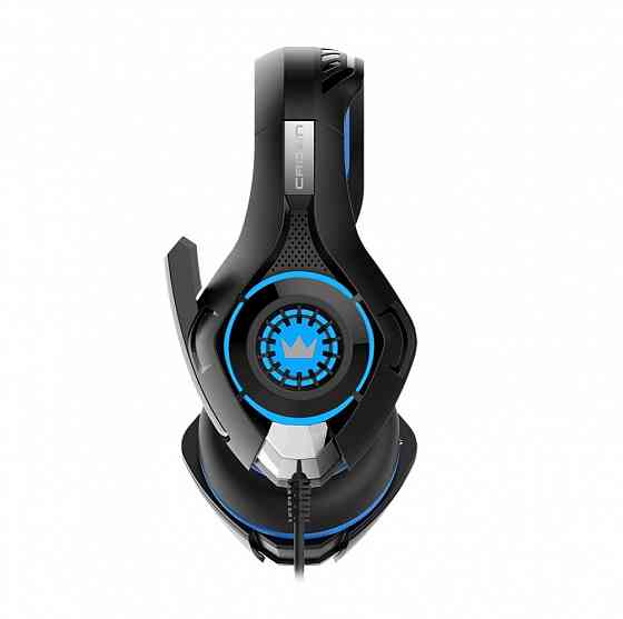 Игровые наушники проводные с микрофоном Crown Micro Cmgh-101t чёрный/синий (арт-7291) Донецк