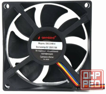 Вентилятор Gembird 80x80x25mm D8025hm-4 (арт-5057) Макеевка - изображение 1