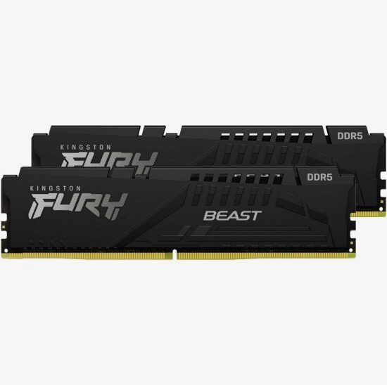 Оперативная память Kingston Ddr5 32gb (2х16gb) 5600mhz Pc-44800 Cl36 Fury Beast Black Expo (Kf556c36 Донецк
