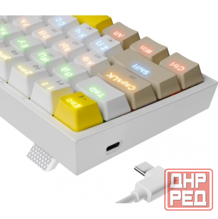 Клавиатура Redragon Fizz Ru (Sw +Red) механическая белый (72596) (арт-7489) Донецк - изображение 2