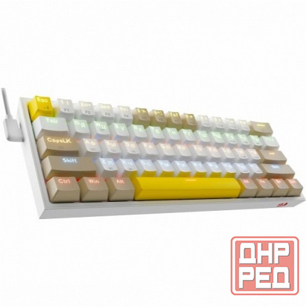 Клавиатура Redragon Fizz Ru (Sw +Red) механическая белый (72596) (арт-7489) Донецк - изображение 3
