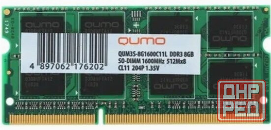 Оперативная память So-Dimm Qumo 8gb Ddr3-1600 (Qum3s-8g1600c11l) (арт-3399) Макеевка - изображение 1
