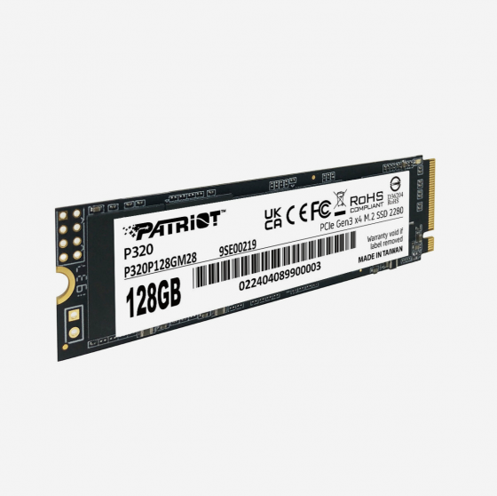 Ssd накопитель Patriot P320 P320p128gm28 128гб, M.2 2280, Pcie 3.0 X4, Nvme, M.2 (арт-4229) Макеевка