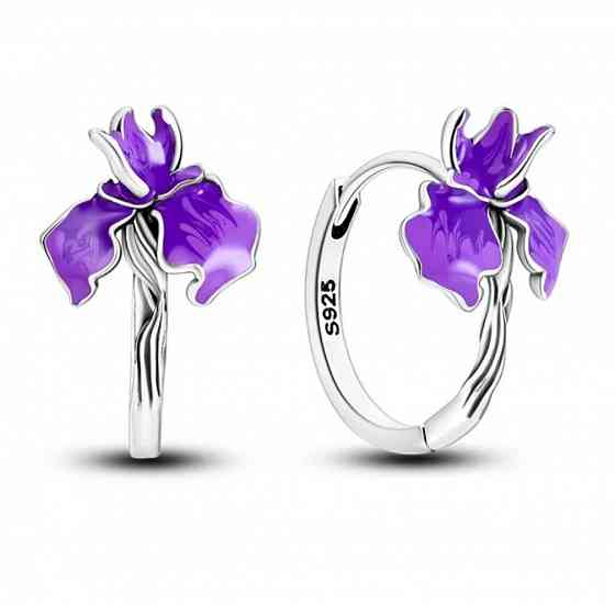 Серьги ирис серебро Донецк