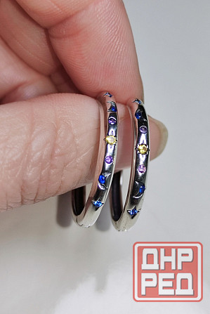 Серьги кольца серебро Донецк - изображение 2