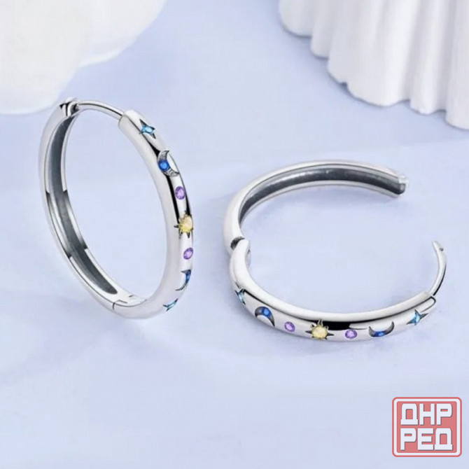 Серьги кольца серебро Донецк - изображение 3