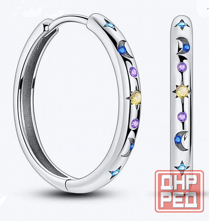 Серьги кольца серебро Донецк - изображение 4