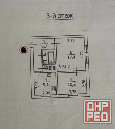2-х квартира поселок Бажанова торг Макеевка - изображение 10