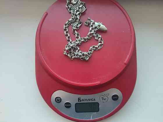 Цепь серебряная Бисмарк с крестом Донецк