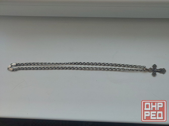 Цепь серебряная Бисмарк с крестом Донецк - изображение 1