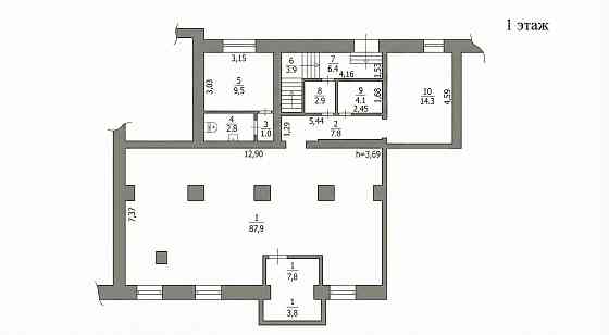 APEHДA:фасадное помещение в центре города / ул.Артема Донецк