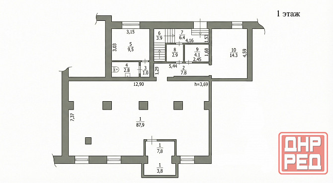 APEHДA:фасадное помещение в центре города / ул.Артема Донецк - изображение 3