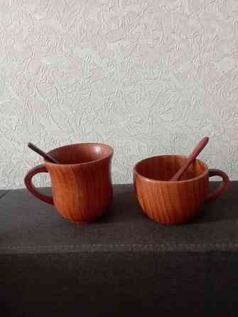 Чашки деревянные с ложкой Макеевка