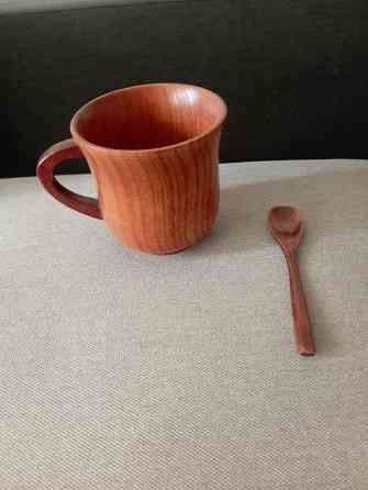 Чашки деревянные с ложкой Макеевка