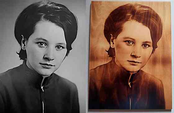 Картина/портрет на дереве - восстановление Мариуполь