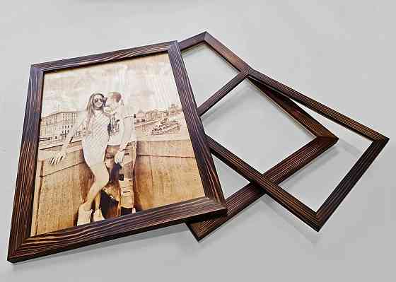 Огненный Портрет на дереве - подарок Мариуполь