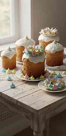 Украшения для пасхальных куличей из меренги Донецк