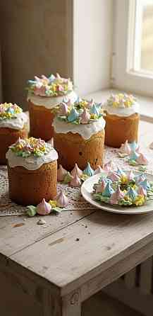 Украшения для пасхальных куличей из меренги Донецк