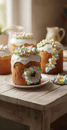 Украшения для пасхальных куличей из меренги Донецк