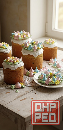 Украшения для пасхальных куличей из меренги Донецк - изображение 1
