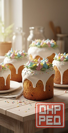 Украшения для пасхальных куличей из меренги Донецк - изображение 7