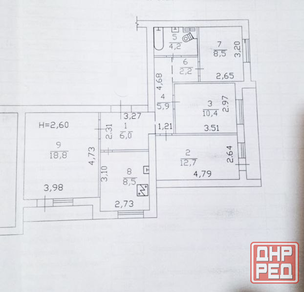Продам тёплую 4-х комн 80 м² в Кирпичном доме в Калининском р-не на пр. Ильича. Документы готовы. Донецк - изображение 10