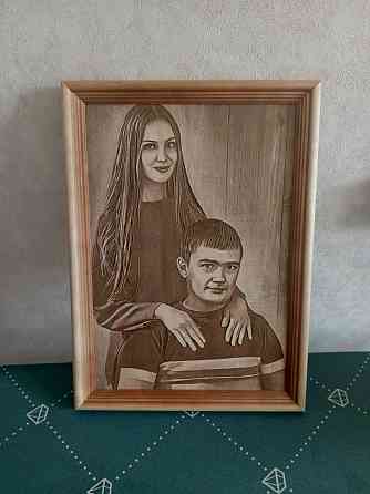 Портрет на дереве по фото | Оригинальный подарок с душой Донецк