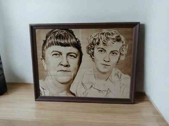 Портрет на дереве по фото | Оригинальный подарок с душой Донецк