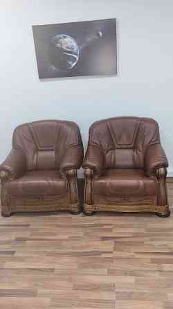 Продам кожаные диван и кресла Донецк