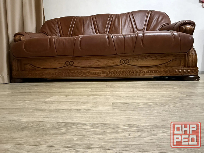 Продам кожаные диван и кресла Донецк - изображение 4