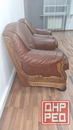 Продам кожаные диван и кресла Донецк - изображение 6
