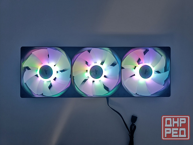 120 mm тройной кулер aigo argb Донецк - изображение 2