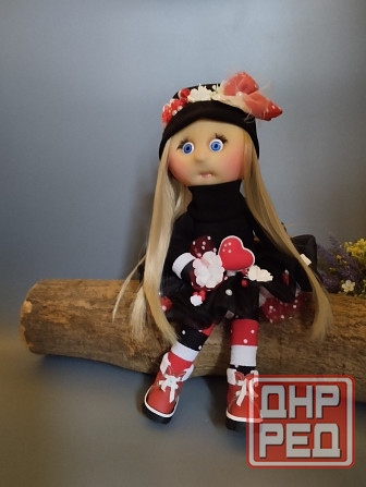 Кукла трикотажная ручная работа 36 см. Донецк - изображение 2