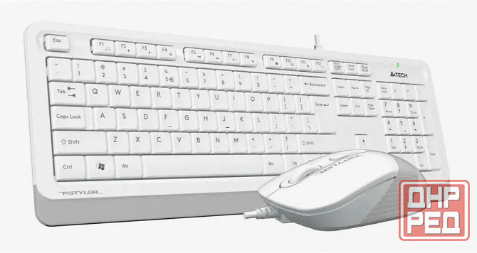 Комплект (клавиатура+мышь) A4tech Fstyler F1010, Usb, проводной, белый и серый [F1010 White] (арт-51 Донецк - изображение 4