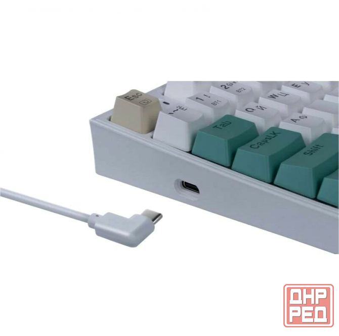 Игровая клавиатура Redragon Veigar Ru, Rgb, Bt+2.4g, бело-голубой, беспроводная (арт-8843) Донецк - изображение 4