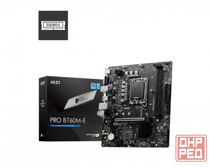 Материнская плата Msi Pro B760m-E Ddr5, Lga 1700, Intel B760, Matx, Ret (арт-7425) Донецк - изображение 2