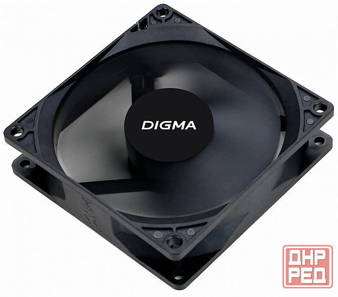 Вентилятор Digma Dfan-90 90х90x25 черный 3-Pin 4-Pin (Molex) Ret (арт-8868) Донецк - изображение 2