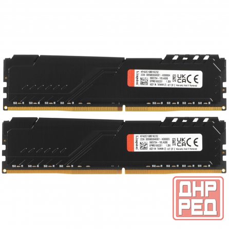 Оперативная память Kingston Kf432c16bb1k2/32wp, 32gb (2x16gb) 3200mt/S Ddr4 Cl16 Dimm, черный (арт-2 Донецк - изображение 2
