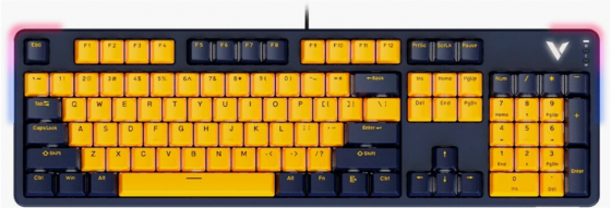 Клавиатура Rapoo V500pro-2024 Yellow/Blue (V500pro-2024/13150) (арт-8595) Макеевка