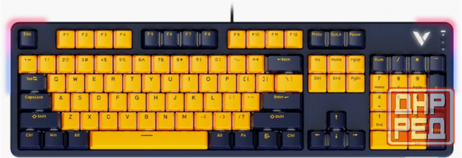Клавиатура Rapoo V500pro-2024 Yellow/Blue (V500pro-2024/13150) (арт-8595) Макеевка - изображение 2