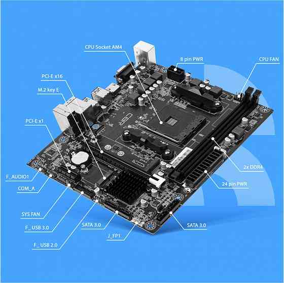 Материнская плата Cbr Mb-Ara320-Blk Micro-Atx (арт-6035) Макеевка