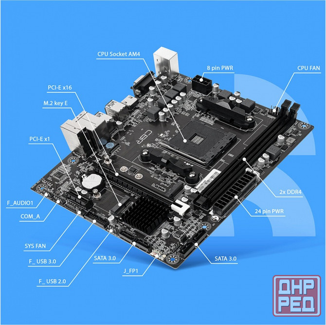 Материнская плата Cbr Mb-Ara320-Blk Micro-Atx (арт-6035) Макеевка - изображение 6