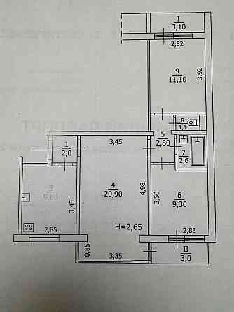 3-к квартира м-н Солнечный 5/9 с мебелью Макеевка
