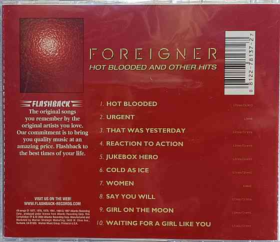 CD диск Foreigner - Hot Blooded And Other Hits - Донецк