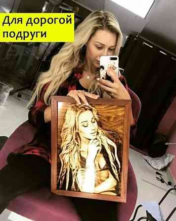 Выжигание по дереву, портреты, картины по фото Луганск