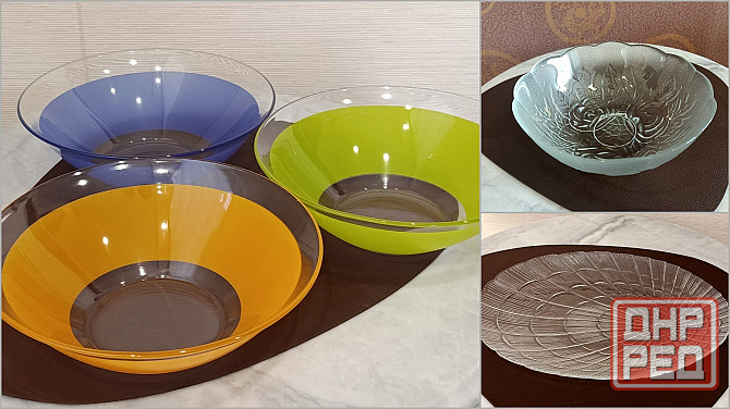 Стеклянные салатники, блюдо. Донецк - изображение 1