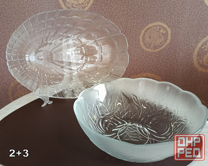Стеклянные салатники, блюдо. Донецк - изображение 6
