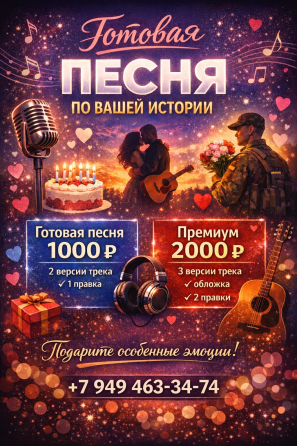 Готовая персональная песня по вашей истори Донецк