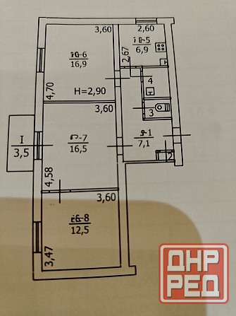 3к посёлок Бажанова с мебелью и техникой торг Макеевка - изображение 2